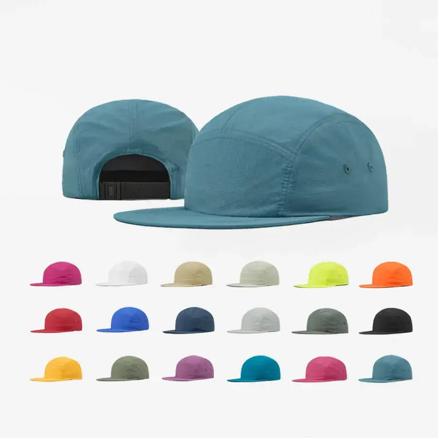 Blank & Custom 5 Panel Nylon Water Repellent Camper Hat Wholesale - 6016