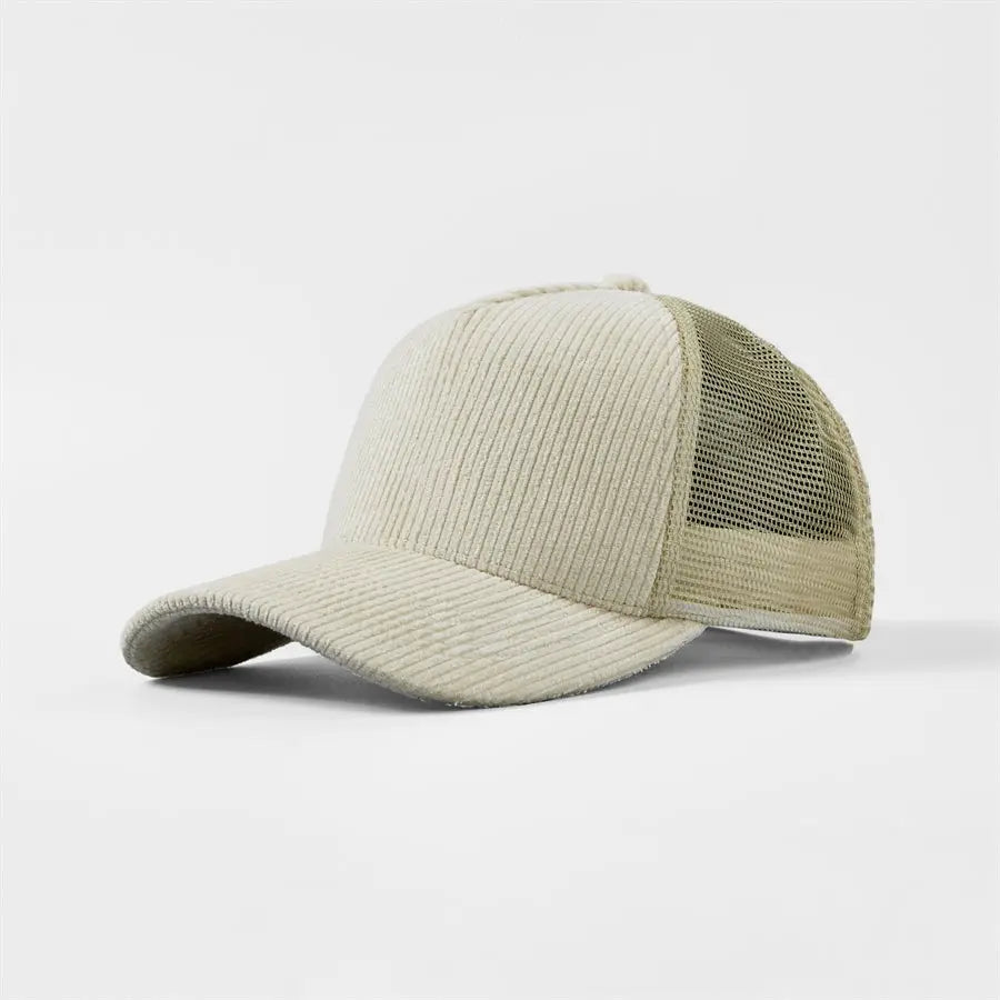 Blank & Custom 5 Panel Corduroy Trucker Hats Wholesale - 5129