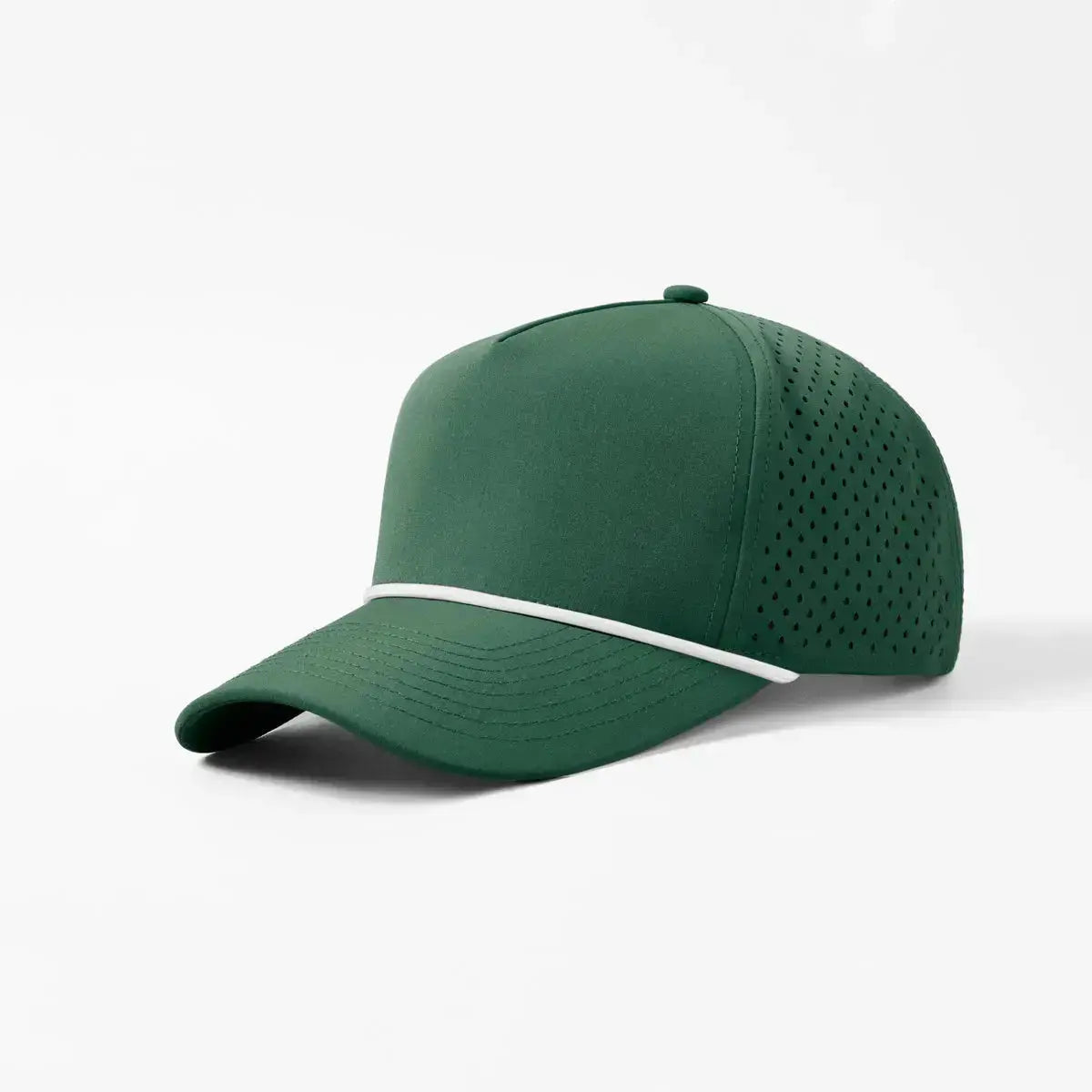 Blank & Custom 5 Panel Laser Perforated Performance Golf Rope Hat Wholesale - 6526P