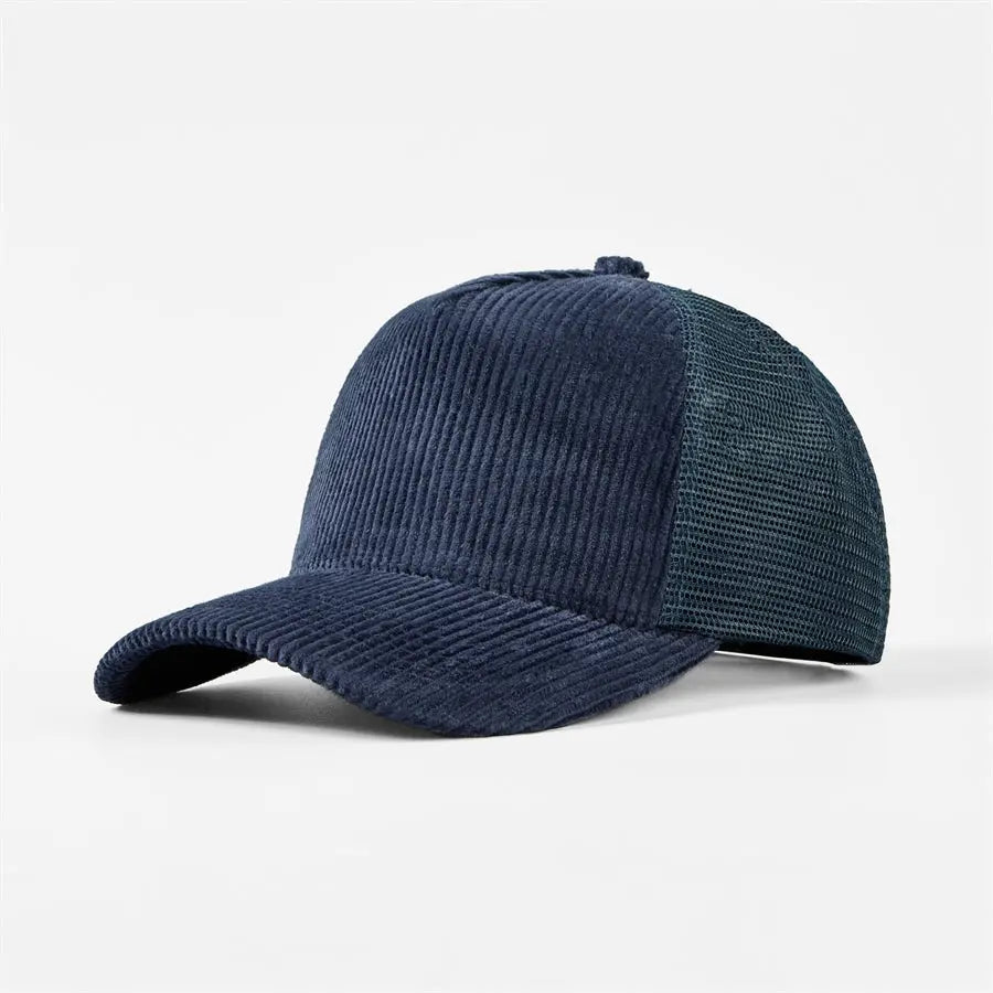 Blank & Custom 5 Panel Corduroy Trucker Hats Wholesale - 5129