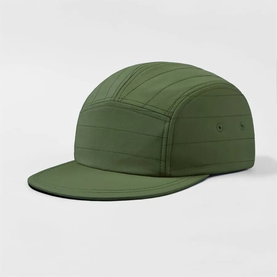 Blank 5 Panel Water Repellent Quilted Camper Cap for Winter Wholesale - 5128