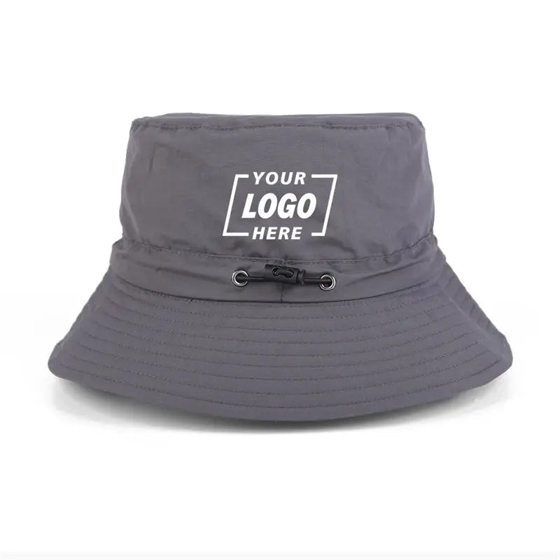 Blank Water Resistant Packable Bucket Hat with String UPF 50+ Wholesale - 128