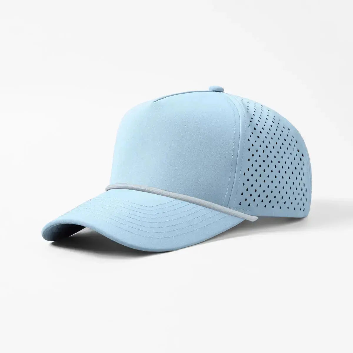 Blank & Custom 5 Panel Laser Perforated Performance Golf Rope Hat Wholesale - 6526P