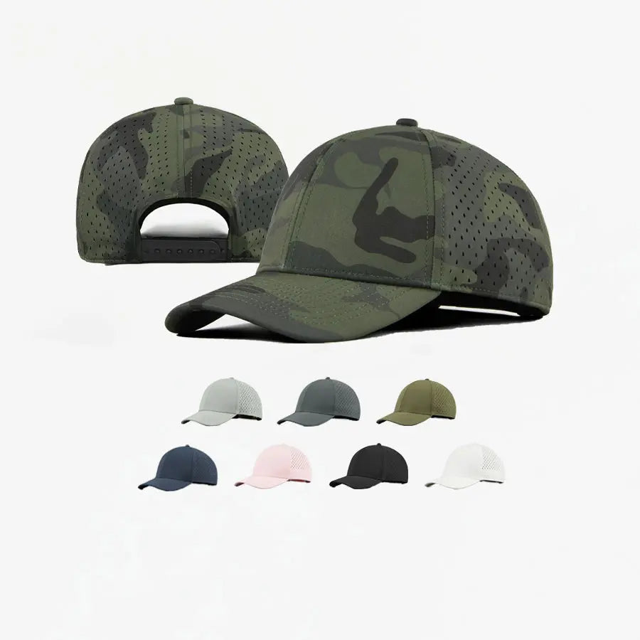 Blank & Custom 6-Panel Perforated Performance Golf Snapback Hat Wholesale – 6266