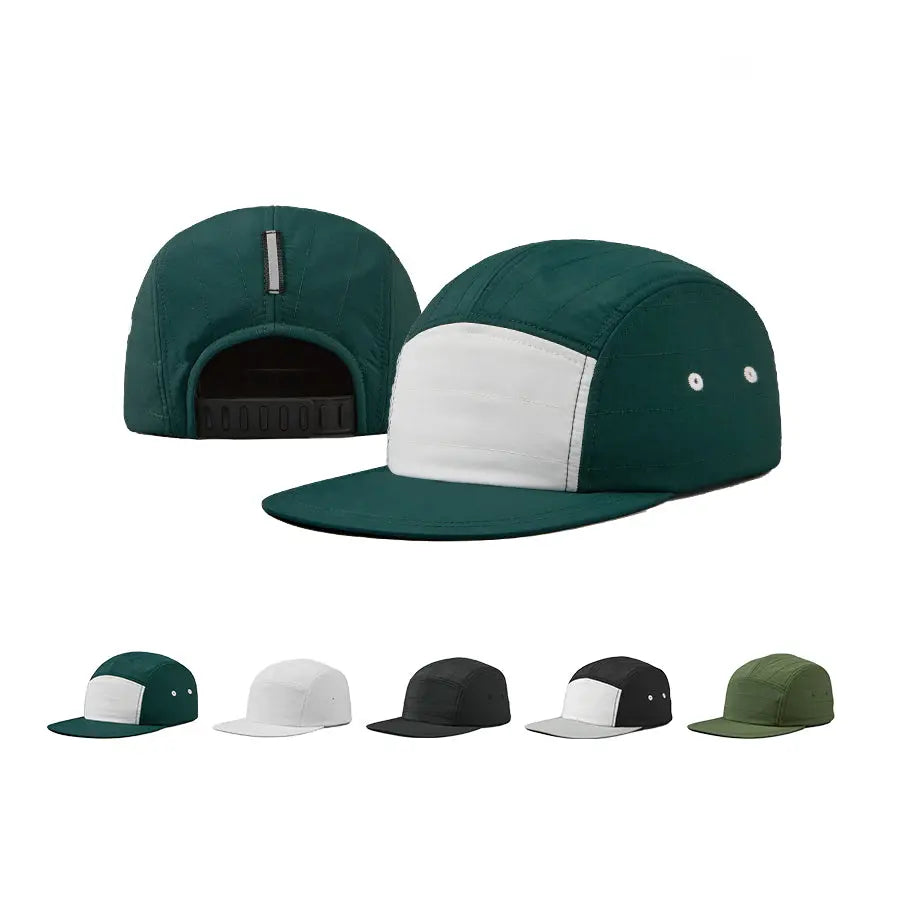 Blank 5 Panel Water Repellent Quilted Camper Cap for Winter Wholesale - 5128