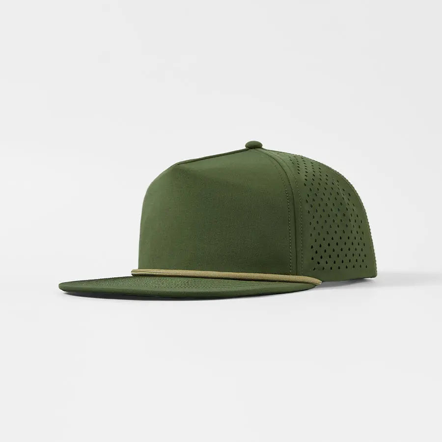 Blank & Custom Water Repellent 5 Panel Snapback Golf Hats with Rope Wholesale - 5015P