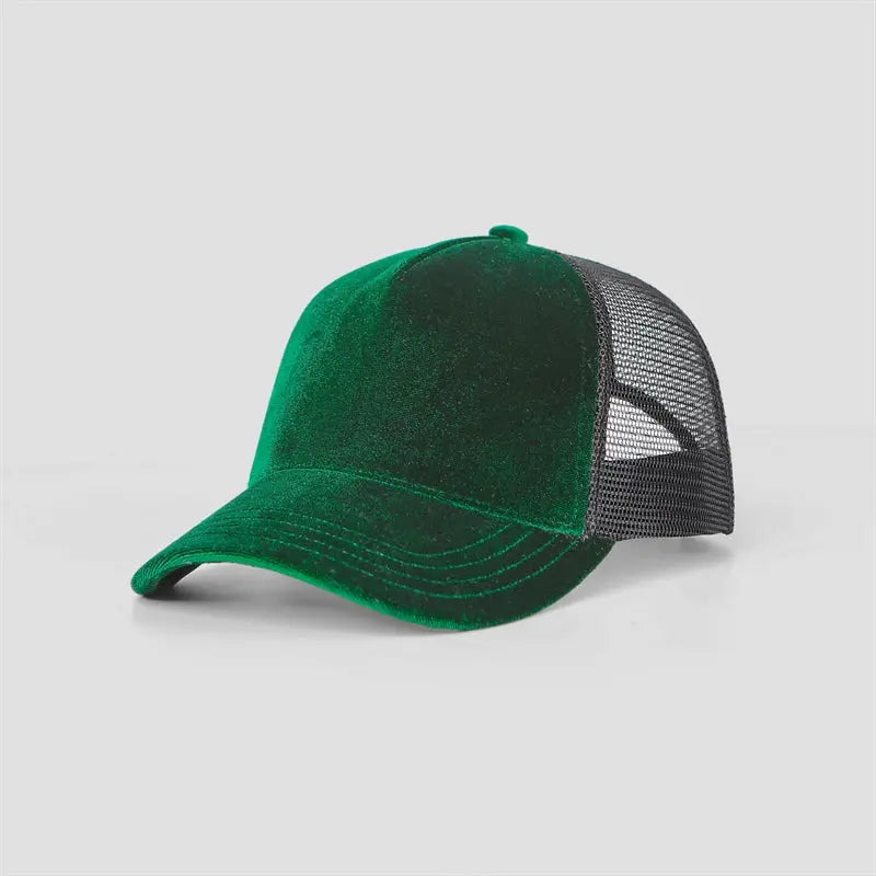 Blank Velvet 5 Panel Trucker Hat Wholesale - 6529