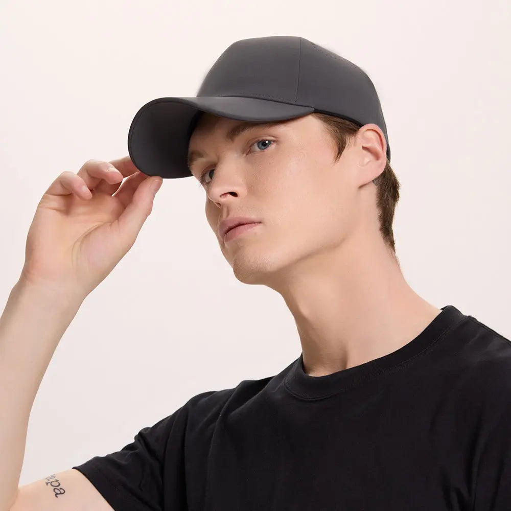 Blank Seamless Bonded Water Repellent Perforated 5 Panel Snapback Golf Hat Wholesale  - 5312