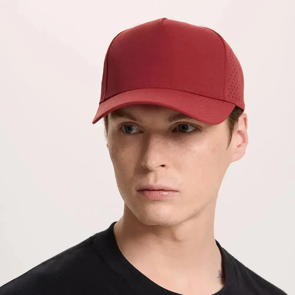 Blank & Custom Perforated 5 Panel Performance Snapback Golf Hat Wholesale - 6526