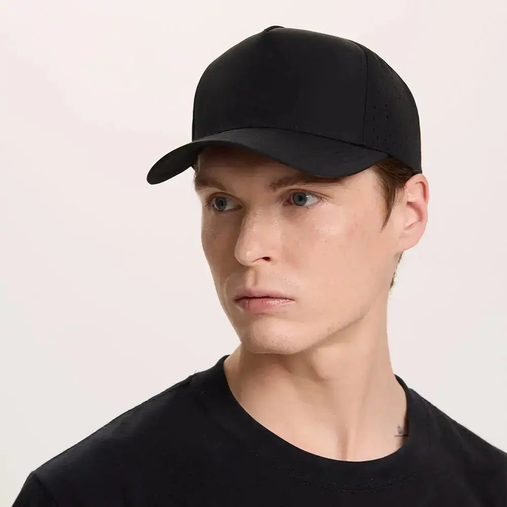 Blank & Custom Perforated 5 Panel Performance Snapback Golf Hat Wholesale - 6526