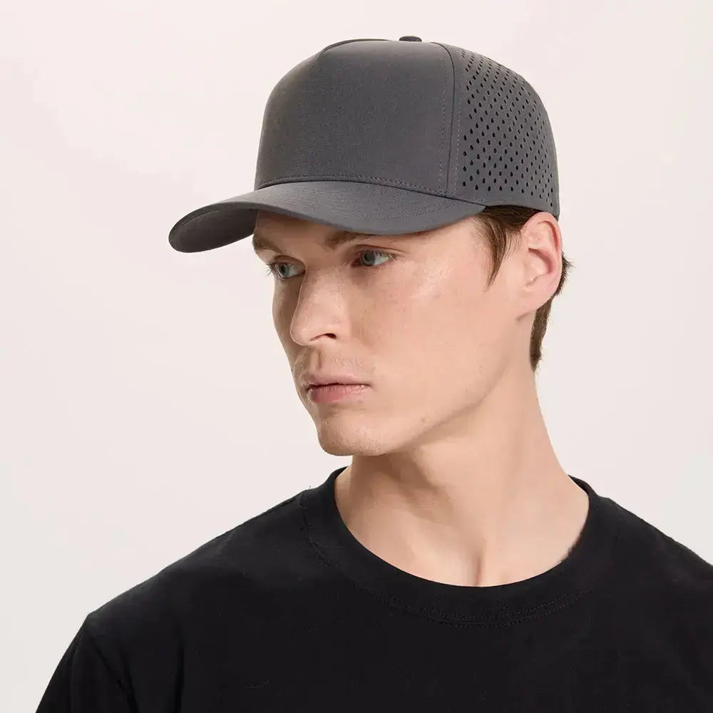 Blank & Custom Perforated 5 Panel Performance Snapback Golf Hat Wholesale - 6526