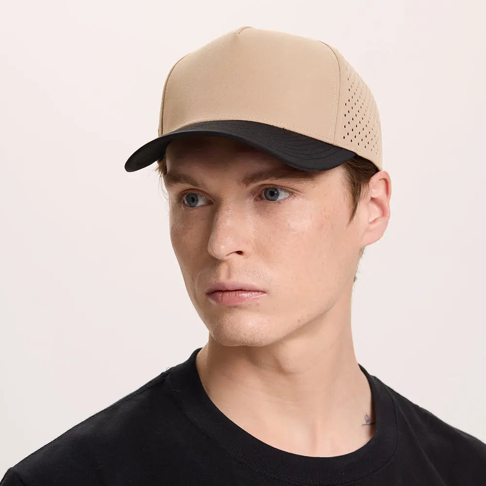Blank & Custom Perforated 5 Panel Performance Snapback Golf Hat Wholesale - 6526