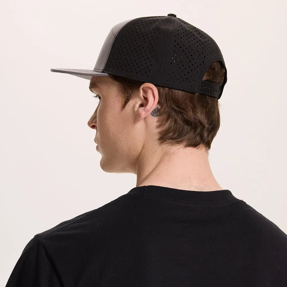 Blank & Custom Perforated Flat Bill Water Repellent Snapback Golf Hat Wholesale - 6023