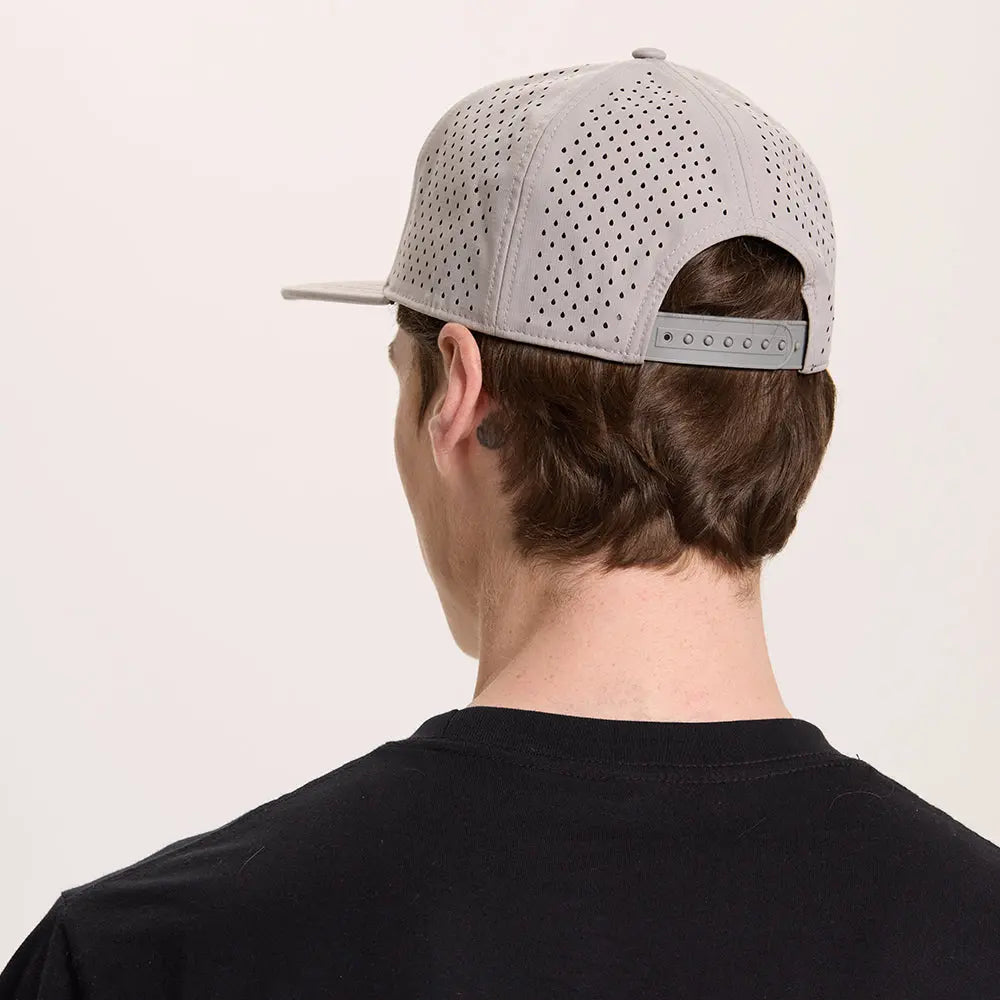Blank & Custom Perforated Flat Bill Water Repellent Snapback Golf Hat Wholesale - 6023