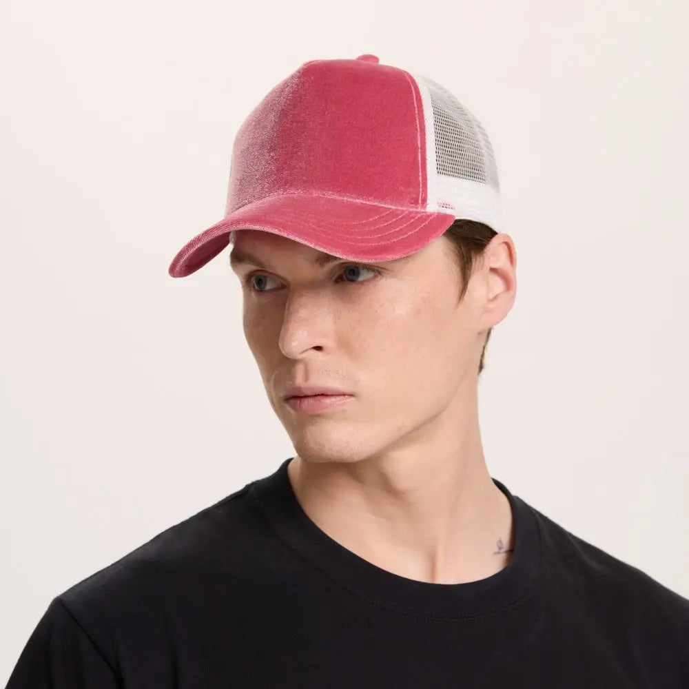 Blank Velvet 5 Panel Trucker Hat Wholesale - 6529