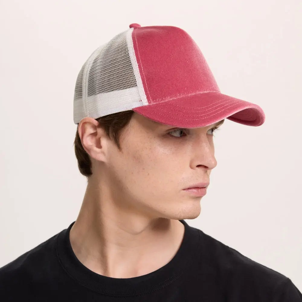 Blank Velvet 5 Panel Trucker Hat Wholesale - 6529