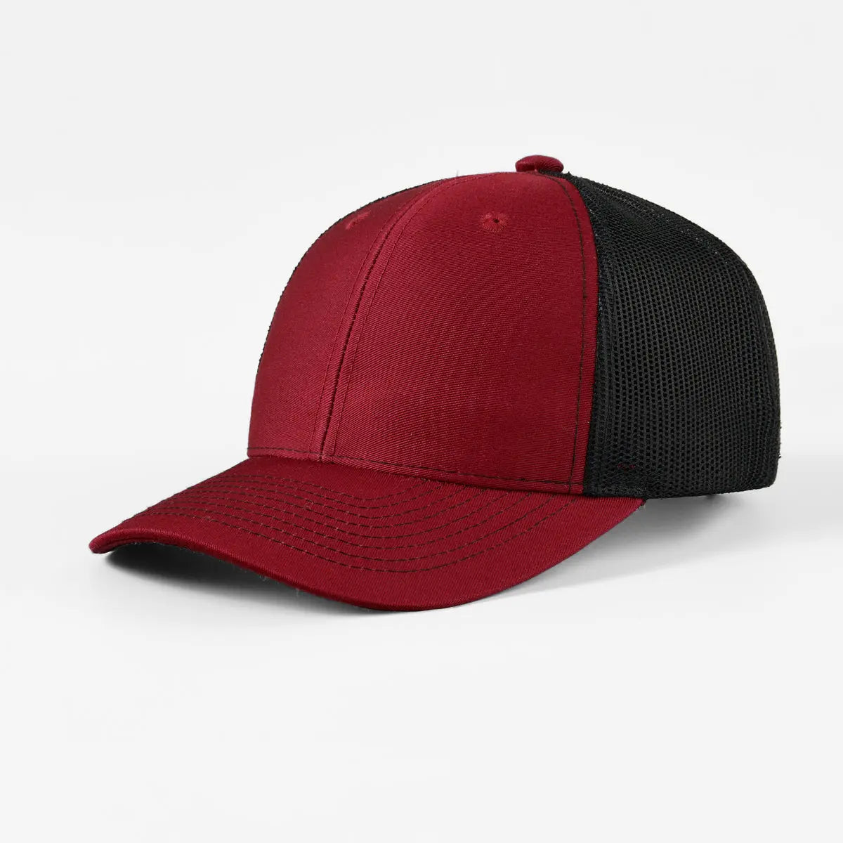 Blank & Custom 6 Panel Mid Profile Structured Trucker Hat Wholesale - 7018