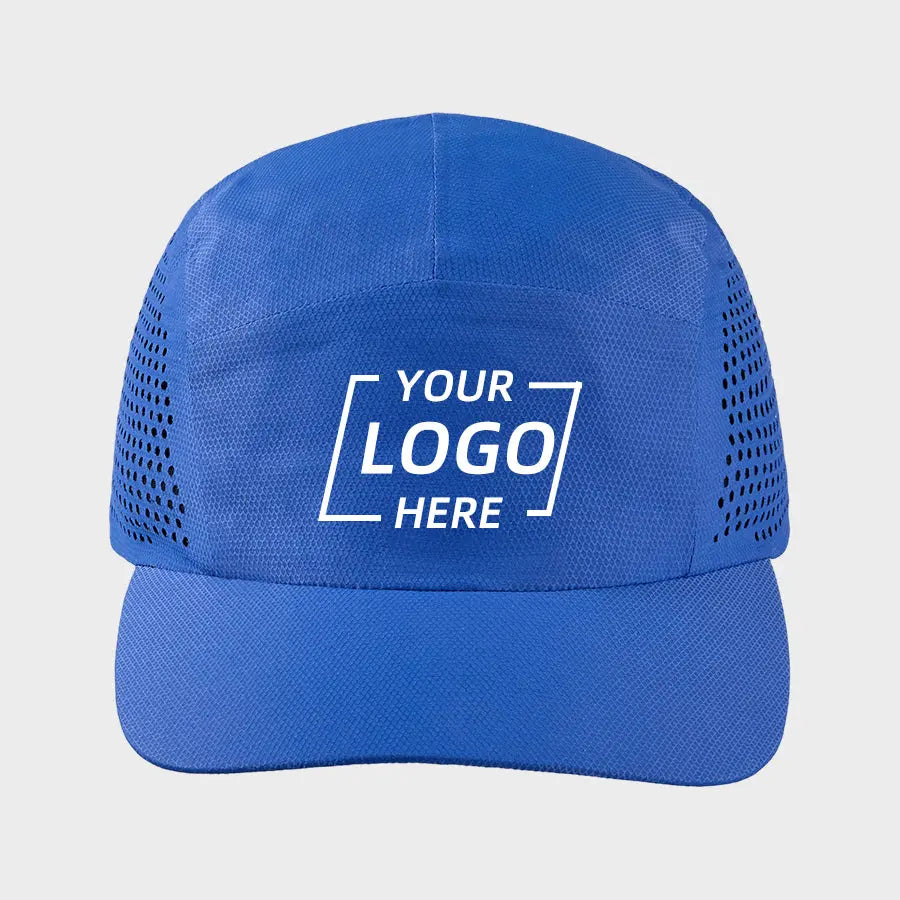 Blank & Custom 5 Panel Seamless Lightweight Perforated Running Cap Wholesale - 5027