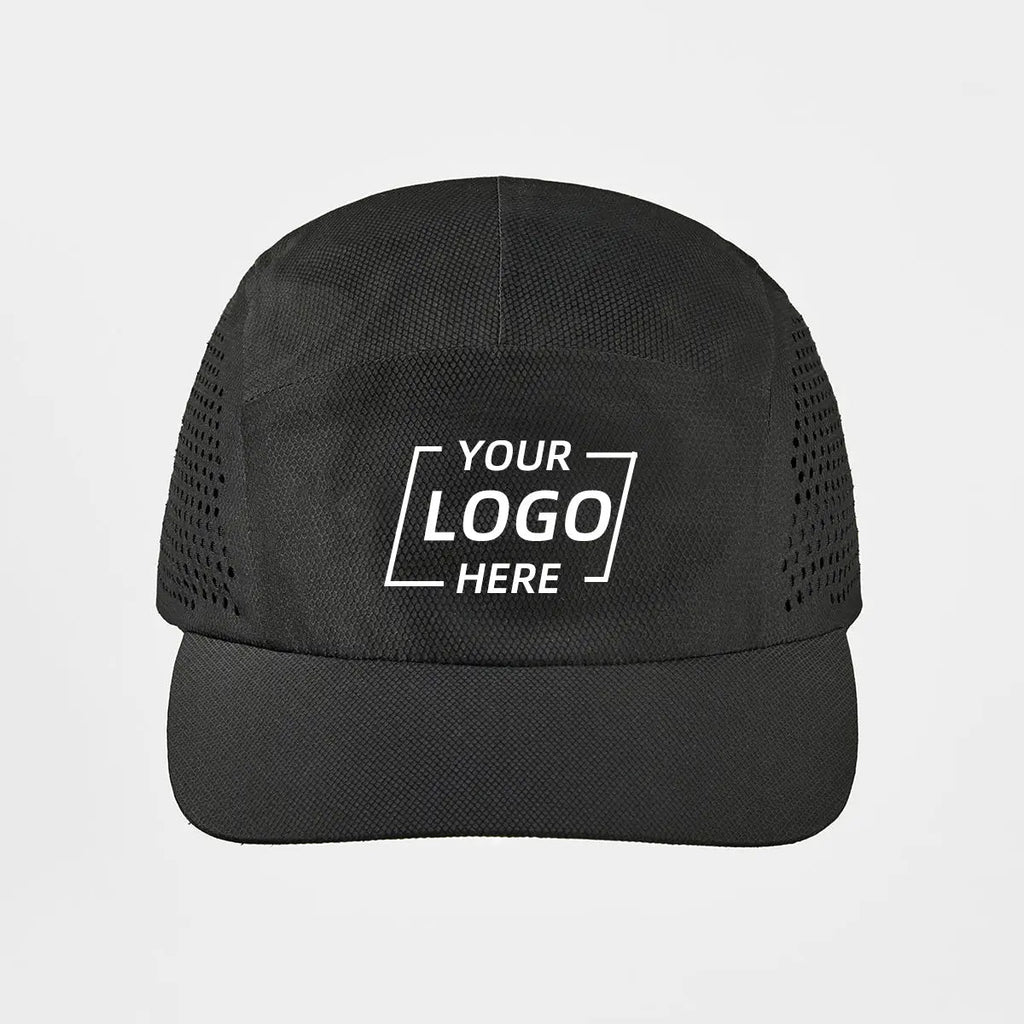 Blank & Custom 5 Panel Seamless Lightweight Perforated Running Cap Wholesale - 5027