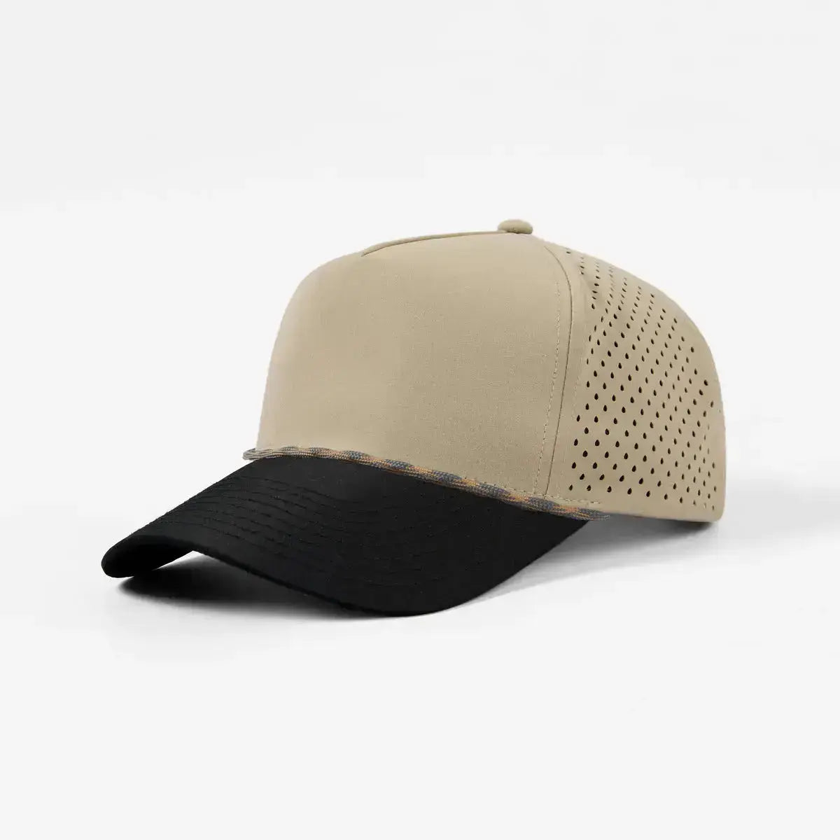 Blank & Custom 5 Panel Laser Perforated Performance Golf Rope Hat Wholesale - 6526P