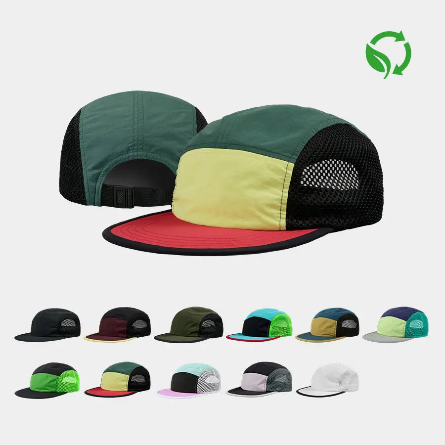 Blank & Custom Water Repellent 5 Panel Nylon Mesh Camper Hat Wholesale - 5209