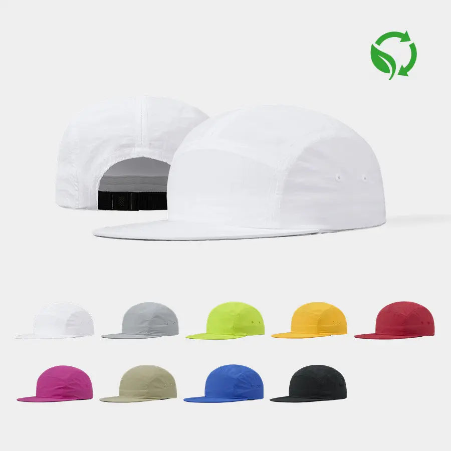 Blank & Custom Kids 5 Panel Water Repellent Nylon Camper Hat Wholesale - 5475