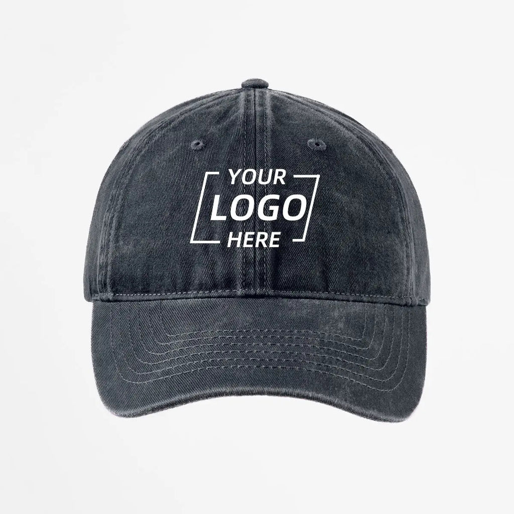 Blank & Custom 6 Panel Distressed Vintage Dad Hat Wholesale - 6123