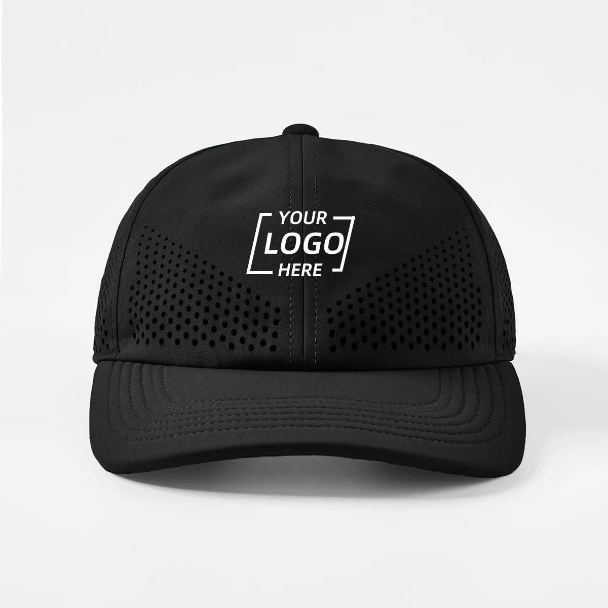Blank & Custom 6 Panel Perforated Performance Running Hat Wholesale - 6445