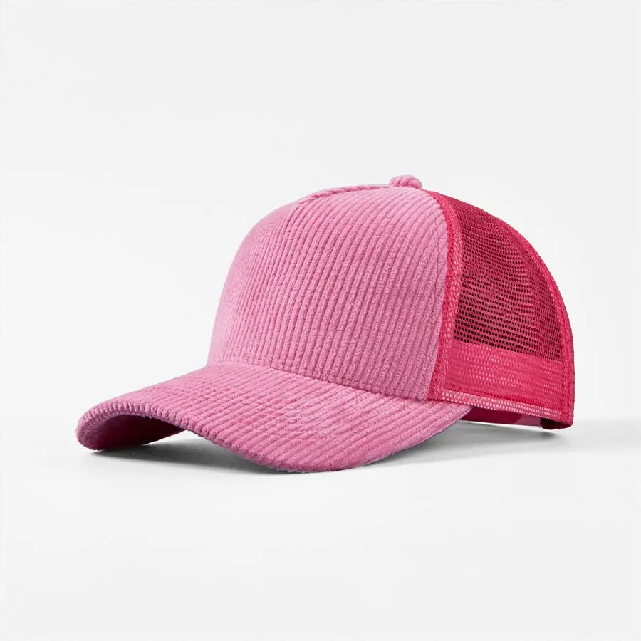 Blank & Custom 5 Panel Corduroy Trucker Hats Wholesale - 5129