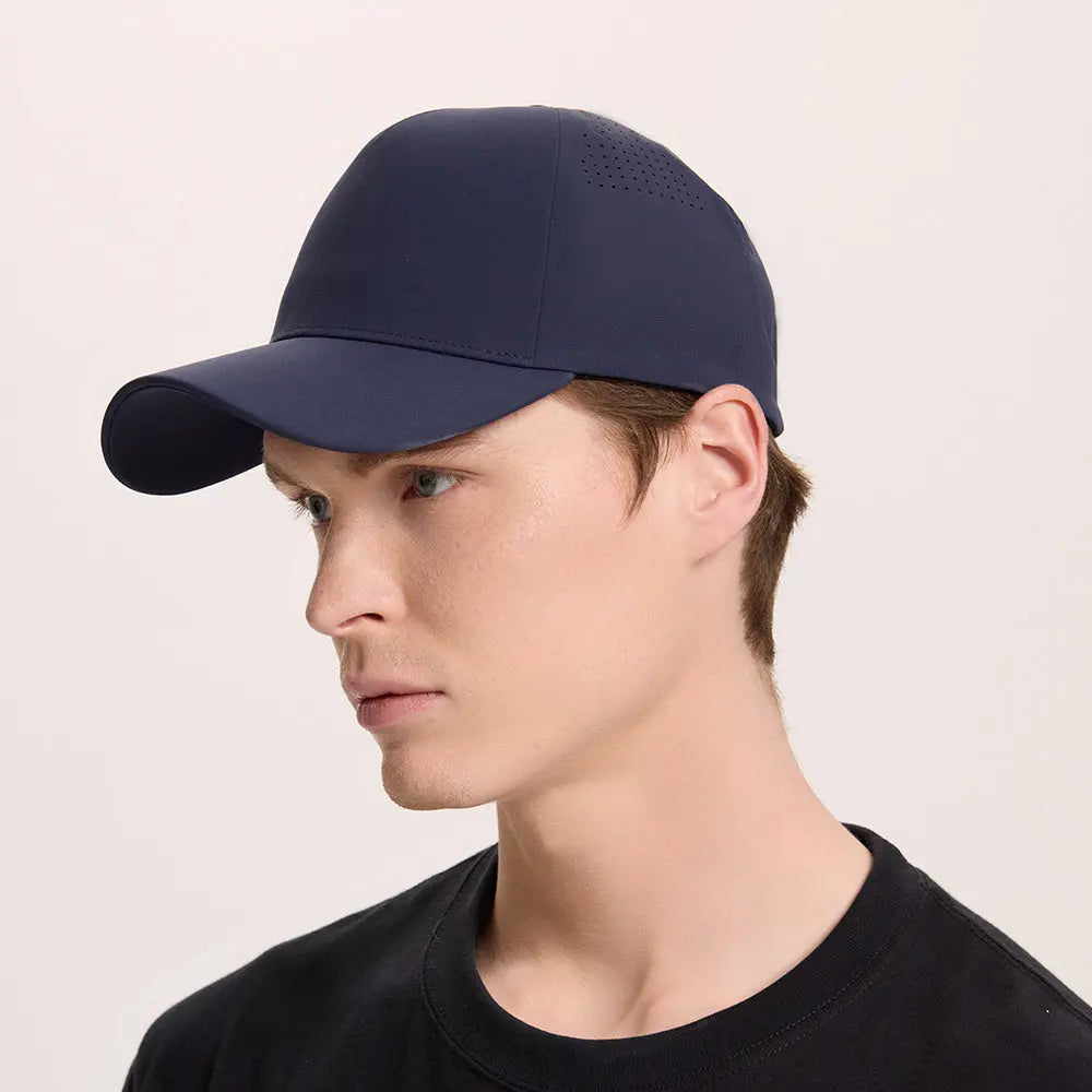 Blank Seamless Bonded Water Repellent Perforated 5 Panel Snapback Golf Hat Wholesale  - 5312
