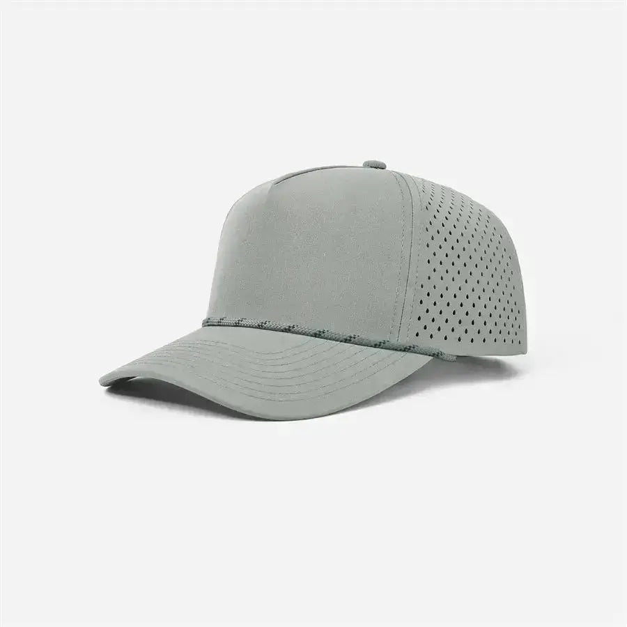Blank & Custom 5 Panel Laser Perforated Performance Golf Rope Hat Wholesale - 6526P