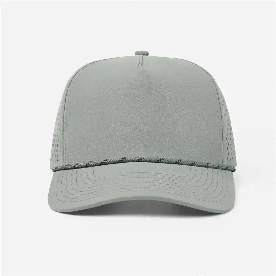 Blank & Custom 5 Panel Laser Perforated Performance Golf Rope Hat Wholesale - 6526P