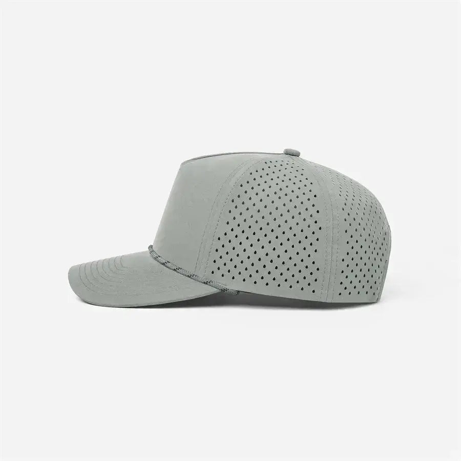 Blank & Custom 5 Panel Laser Perforated Performance Golf Rope Hat Wholesale - 6526P