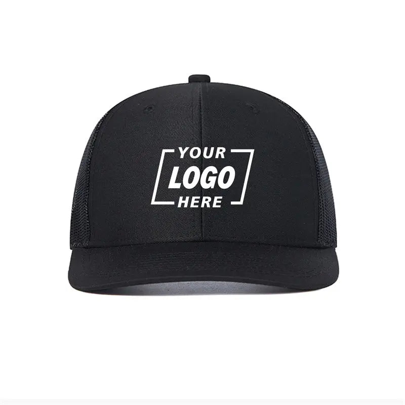 Blank & Custom 6 Panel Mid Profile Structured Trucker Hat Wholesale - 7018