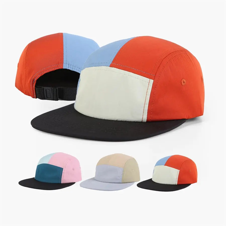 Blank & Custom Low Profile Mixed Color Nylon Camper Cap Wholesale - 6713