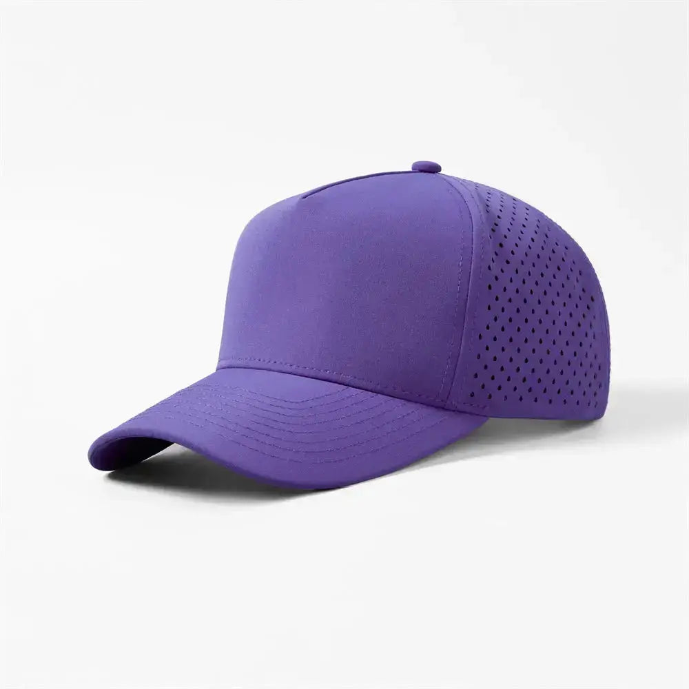 Blank & Custom Perforated 5 Panel Performance Snapback Golf Hat Wholesale - 6526