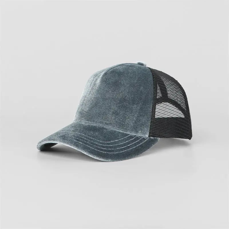 Blank Velvet 5 Panel Trucker Hat Wholesale - 6529