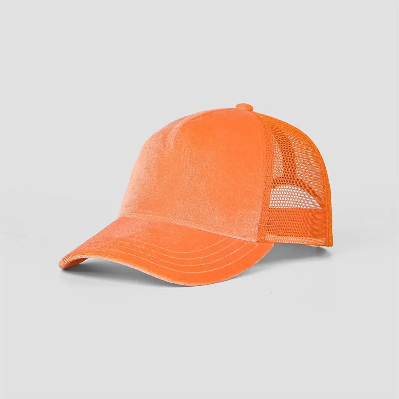Blank Velvet 5 Panel Trucker Hat Wholesale - 6529