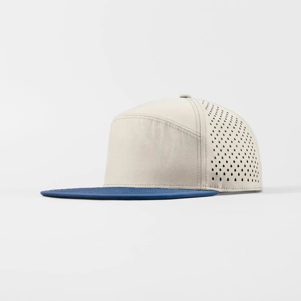 Blank & Custom Perforated Flat Bill Water Repellent Snapback Golf Hat Wholesale - 6023