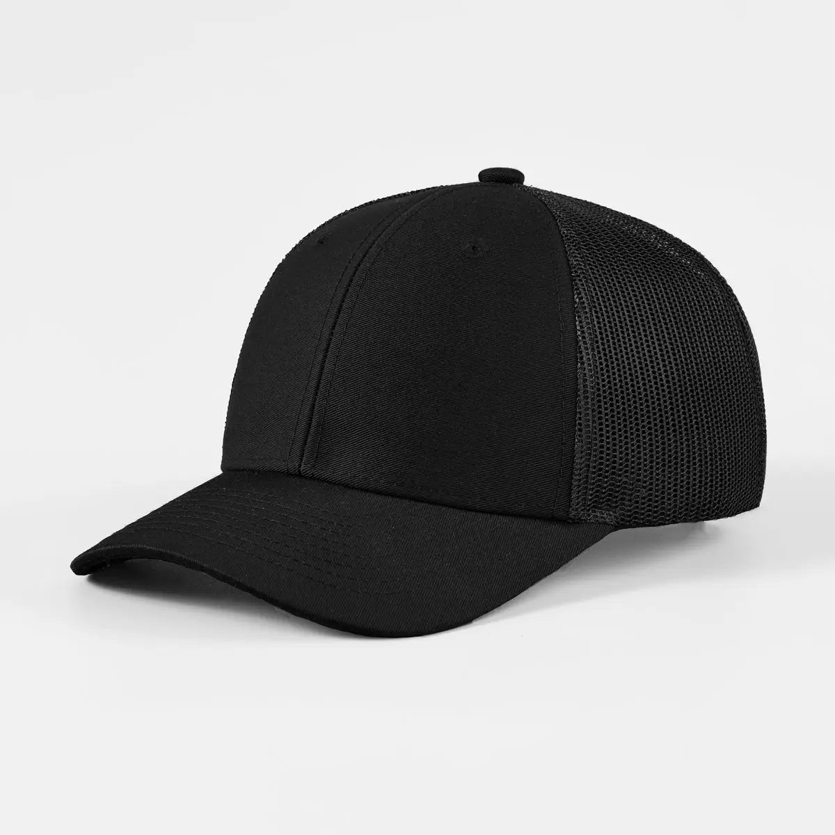 Blank & Custom 6 Panel Mid Profile Structured Trucker Hat Wholesale - 7018