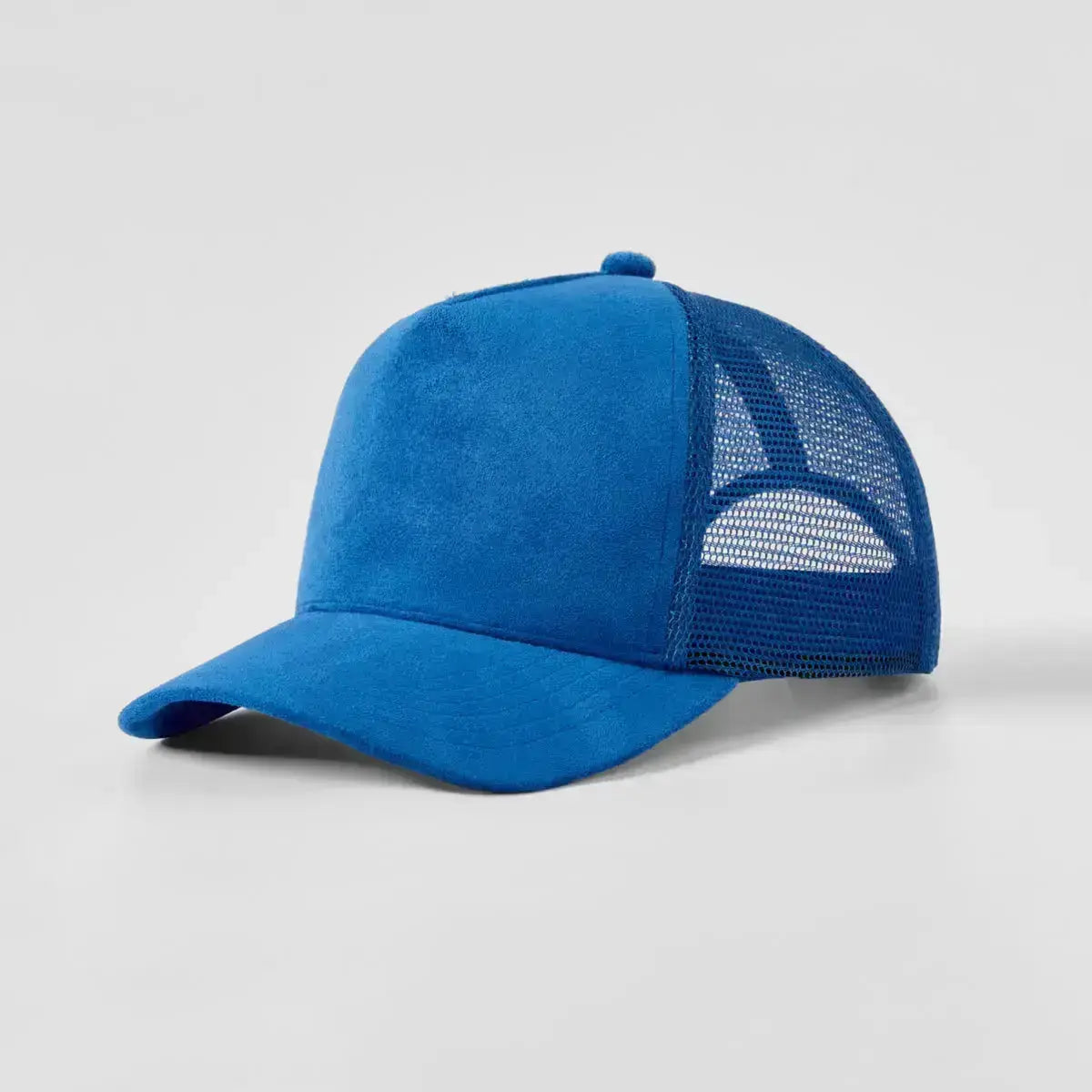 Blank Suede Mesh 5 Panel Trucker Hats Wholesale - 6710