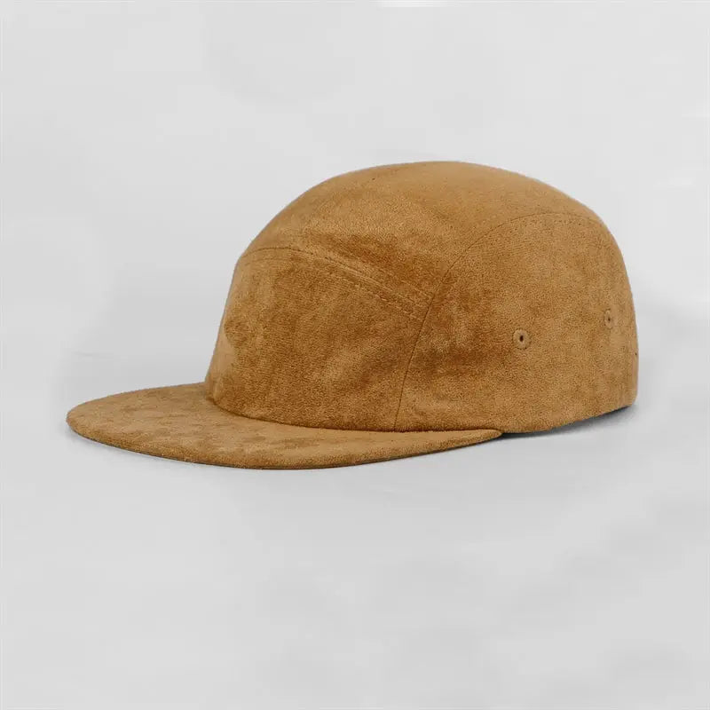 Blank Suede 5 Panel Flat Bill Camper Cap Wholesale - 6739