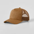 Blank Suede Mesh 5 Panel Trucker Hats Wholesale - 6710