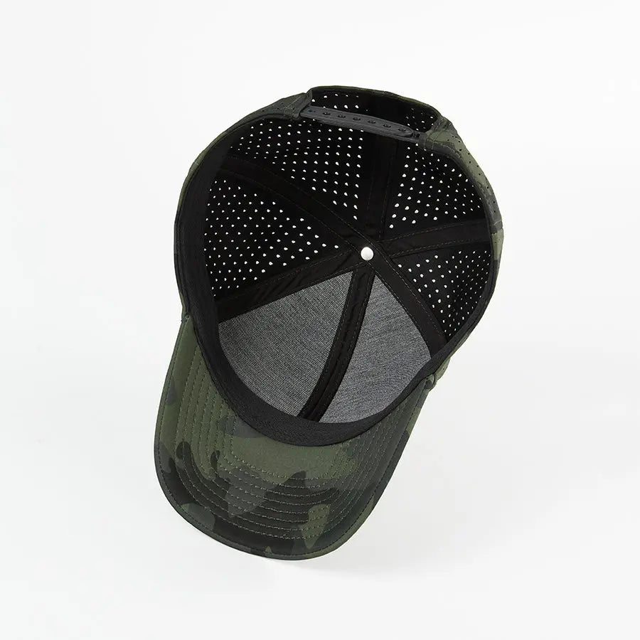 Blank & Custom 6-Panel Perforated Performance Golf Snapback Hat Wholesale – 6266