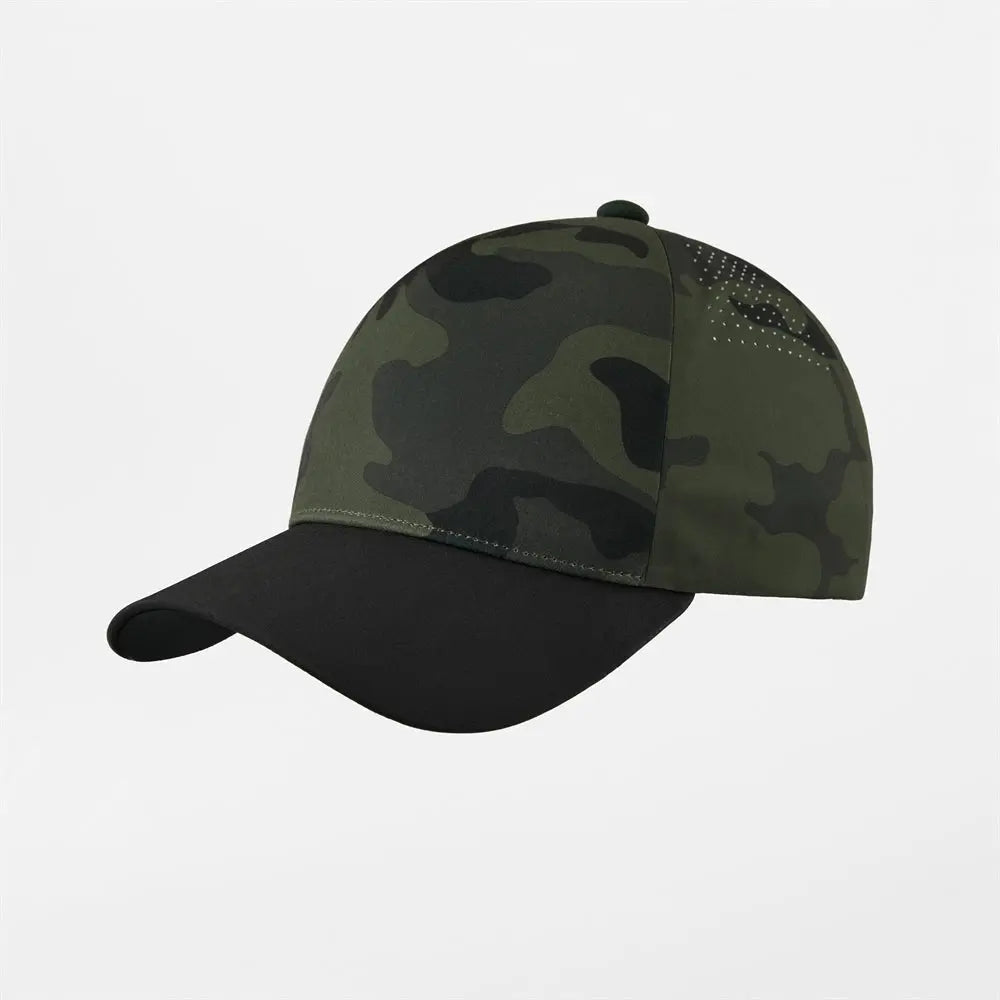 Blank Seamless Bonded Water Repellent Perforated 5 Panel Snapback Golf Hat Wholesale  - 5312