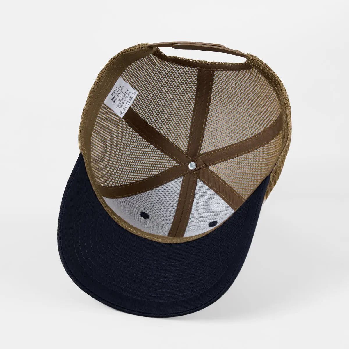 Blank & Custom 6 Panel Mid Profile Structured Trucker Hat Wholesale - 7018