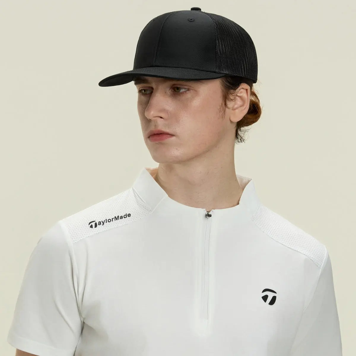 Blank & Custom 6 Panel Mid Profile Structured Trucker Hat Wholesale - 7018