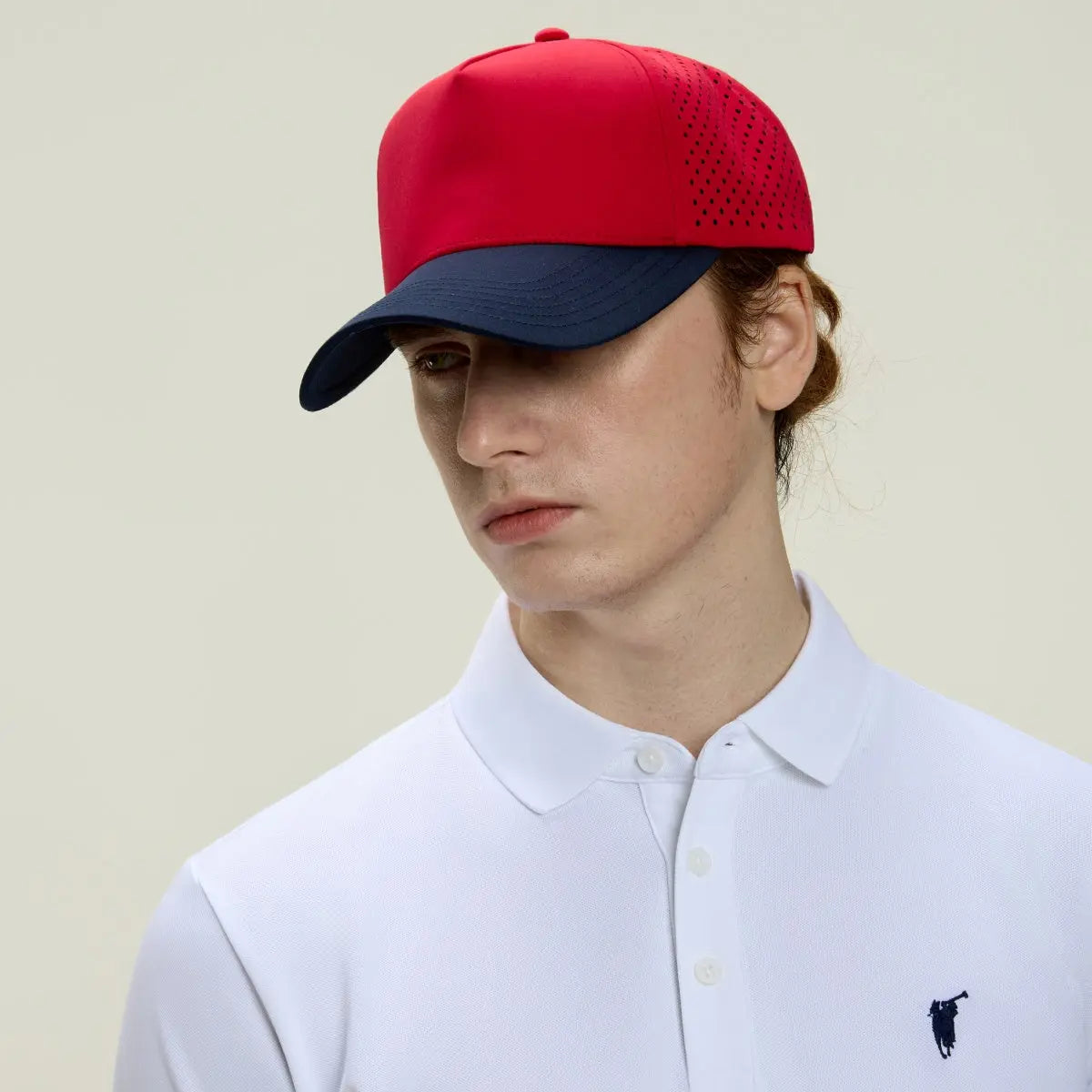 Blank & Custom Perforated 5 Panel Performance Snapback Golf Hat Wholesale - 6526