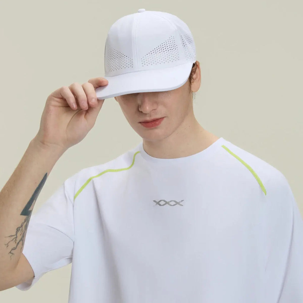 Blank & Custom 6 Panel Perforated Performance Running Hat Wholesale - 6445