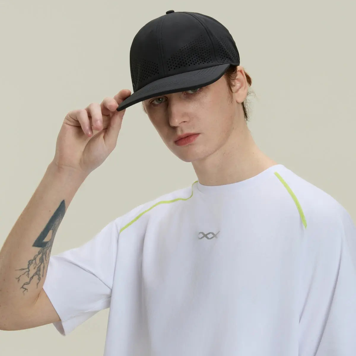 Blank & Custom 6 Panel Perforated Performance Running Hat Wholesale - 6445